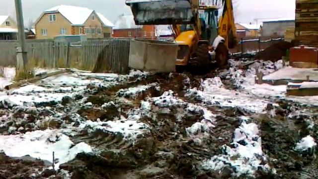 монтаж колец экскаватором погрузчиком смотреть онлайн