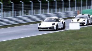 Ferrari 812 Competizione vs Porsche 911 Turbo S at Monza GP