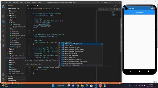 FLUTTER FIREBASE CRUD  ( CREATE | READ | UPDATE | DELETE) PART I