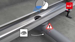 Установка водоотводящего желоба AlcaPlast APZ13 (высокий профиль)