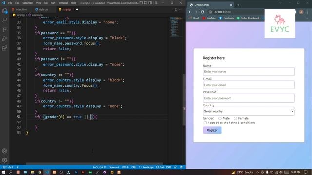 Form validation with JavaScript #validation #js #htmltutorial