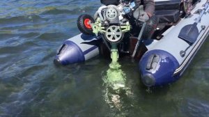 Транцевые колеса на струбцинах с тяжелым мотором