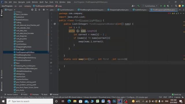 Google interview question java  || find all disappearing numbers in array java