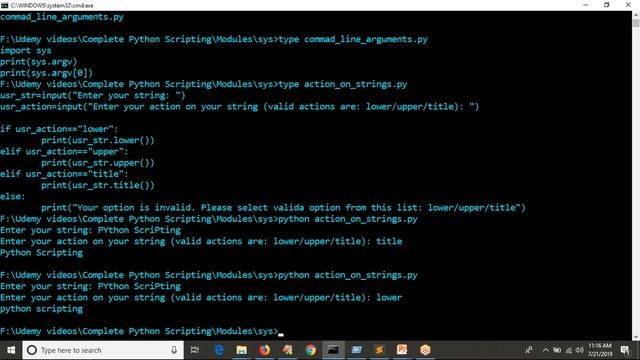 39.Complete Python Basics for Automation -  sys argv working with command line arguments