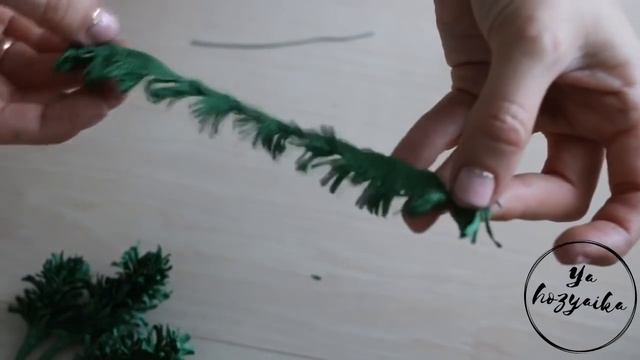 Еловая ветка из гофрированной бумаги за 5 минут. DIY. Елка ? из бумаги. смотреть онлайн