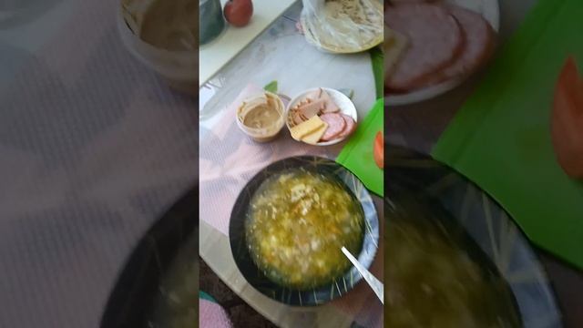 суп картофельный с мясом и вермишелью,обед,приятного аппетита