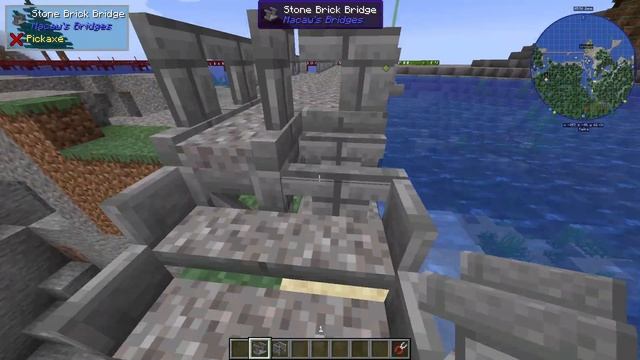 Строим мосты Minecraft. Macaw's bridge mod. 1.17.1. смотреть онлайн