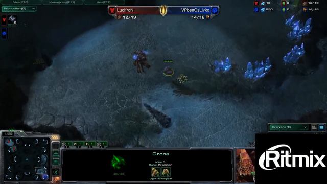 K3LucifroN vs VPBenQlsLivko  Ritmix RSL 4 Group D - [Starcraft II]