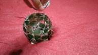 Cactus tealight candle holder, sea stained glass