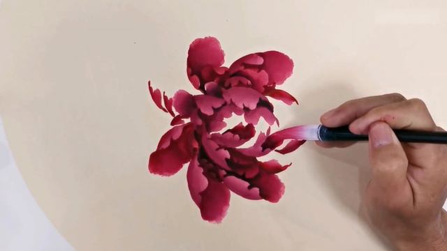 Peony Painting In Chinese Watercolor – Talented Artist