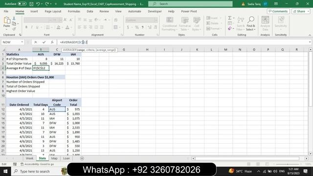Exp19_Excel_Ch07_CapAssessment_Shipping | Excel Chapter 7 Capstone Assessment - Shipping