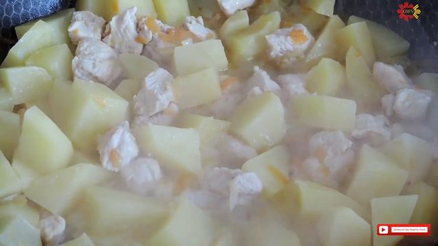Картофель с индейкой на сковороде быстро и вкусно Домашняя еда Кухня Рецепты