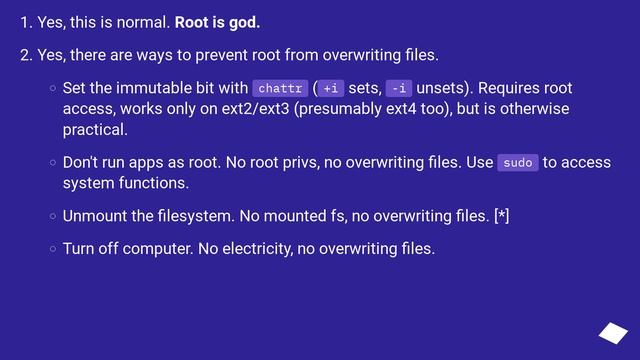 removing write permission does not prevent root from writing to the file смотреть онлайн
