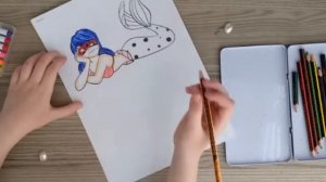 Раскраска Русалка Леди баг