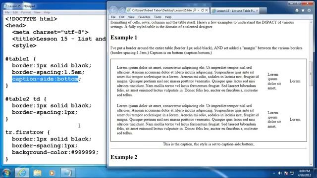 HTML5 & CSS3 Tutorials - Styling List and Table with CSS3