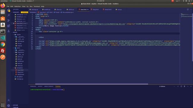Upload multiple images to a post in Django (Simple Solution) смотреть онлайн