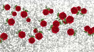 Красные розы на мерцающем фоне. Фон для монтажа