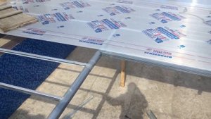 Откатная крыша из поликарбоната уличного бассейна ч3
