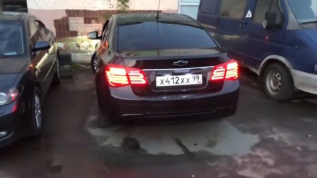 Задние фонари Шевроле Круз 2009 2014 V9 type с динамичными поворотниками смотреть онлайн