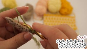 Узор «Гусинные лапки» крючком ? для пледа и коврика:)  “Houndstooth” Crochet Pattern