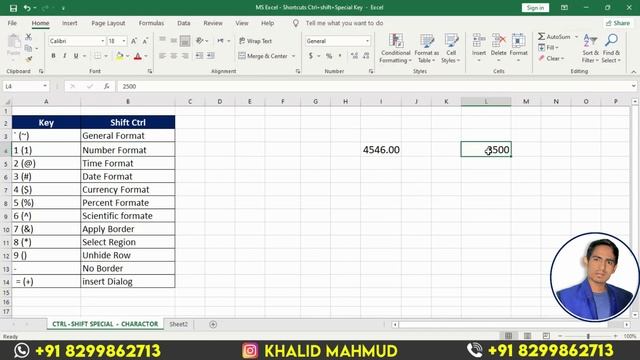 MS Excel - Shortcut | SHIFT+CTRL+SPECIAL CHARACTOR | Daily use Excel Keyboard Shortcut Keys | KHALI