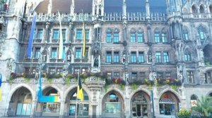 New Town Hall in Munich and Marienplatz by Drone