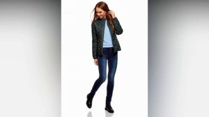 Куртка стеганая с воротником стойкой