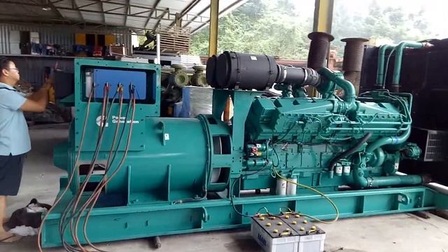 Cummins diesel generator1500 kva standby KTA 50 running and loadbank test