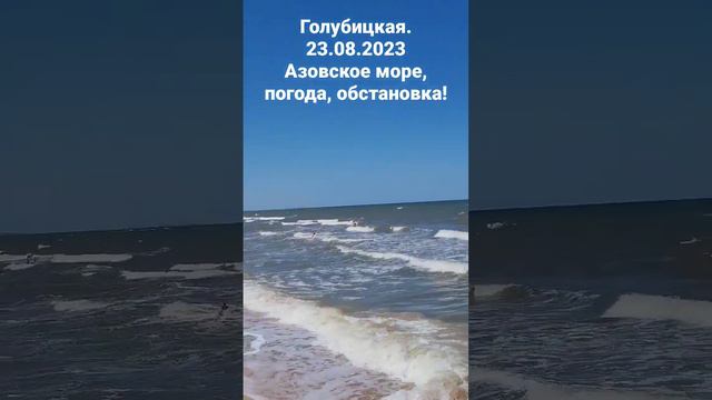 Голубицкая 23.08.2023 Азовское море. Погода, обстановка!