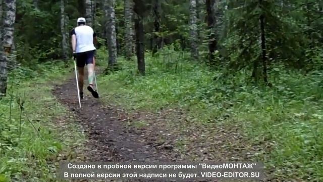 Сыктывкар. Лето. Имитация лыжников. Группа Мамкина