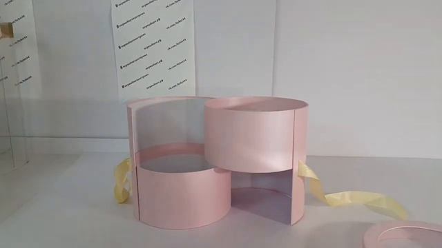 Коробка "ДВЕРЦЫ СЮРПРИЗА". Коробка для цветов, конфет, подарков. Шляпные коробки. смотреть онлайн