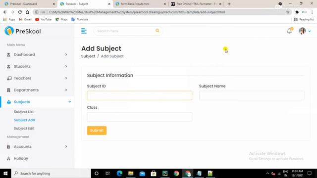 User Profile Update (Frontend) | python project | student management system in django | in Hindi