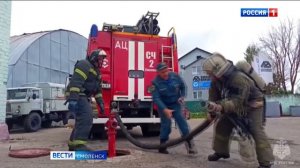 Смоленские пожарные тушили условный пожар в бане-сауне