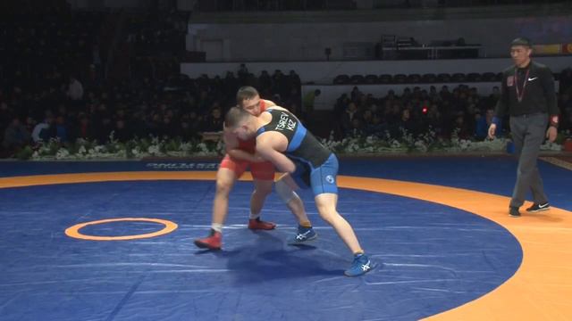 ГРЕКО-РИМСКАЯ БОРЬБА. Чемпионат Кыргызстана-2023. 82 кг 1\4 Суйунбек у.Таалайбек-Темирлан Бектурдие смотреть онлайн