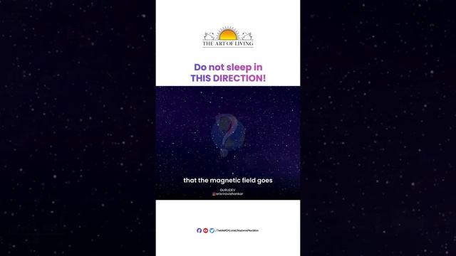 Do Not Sleep In This Direction | Talk By Gurudev Sri Sri Ravi Shankar | #srusriknowledge #LifeHack