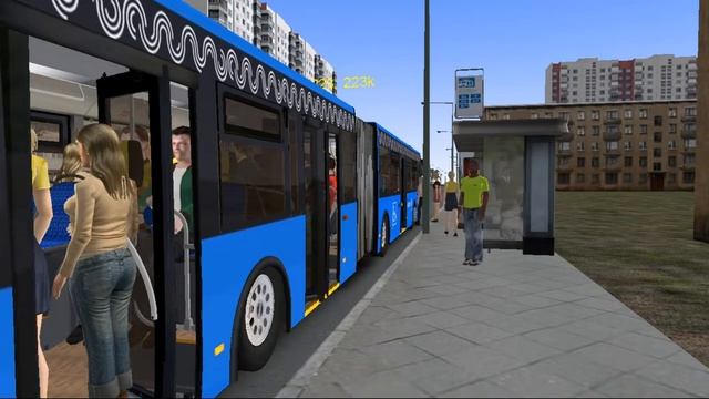 OMSI 2 Москва поездка на маршруте №223К Камчатская улица — Метро Первомайская смотреть онлайн