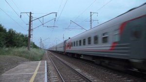 ЭП1М-630 с поездом №326 Пермь-Новороссийск следует по перегону Миллерово-Тарасовка | о.п. 972 км.