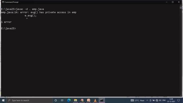 Private modifiers in JAVA in Tamil смотреть онлайн