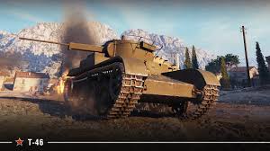 Бой советского среднего танка Т-46 3 ур. на локации Рудники