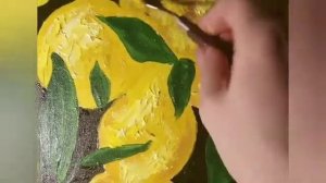 Лимоны акрилом Мастихин