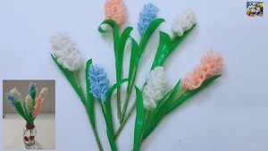 DIY |Весенний букет |Цветы из ниток для вязания.