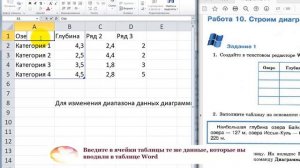 Построение диаграммы в Word