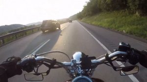 Construction Zone Madness With Harley Davidson Softail Deuce POV Ride Along Moto Vlog