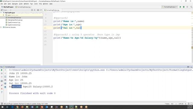 Python Tutorial 7 - Formatting Output in Python using % and { }