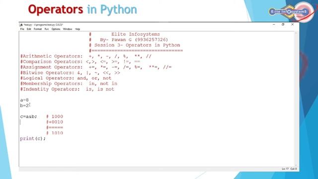 Session 3-Operators in Python, In Hindi смотреть онлайн