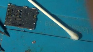 Впайка коннектора сим. Samsung.
