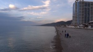 ЖК "Сан-Марина" в Лазаревском. Прогулка теплым вечером, t  + 18 °C. 30 января 2019