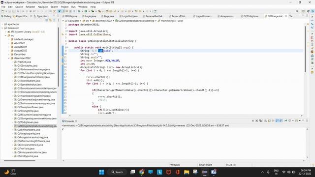 Length of the Longest Alphabetical Continuous Substring java #strings #arraylist #javainterview смотреть онлайн