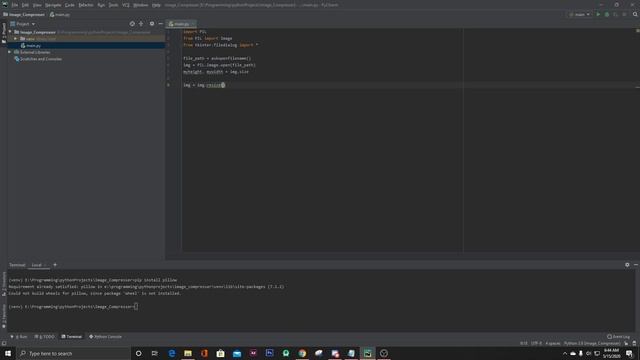 Make an Image Compressor using Python.