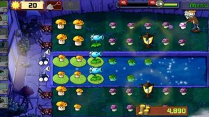 Plants vs zombies - Fog Level 2, прохождение